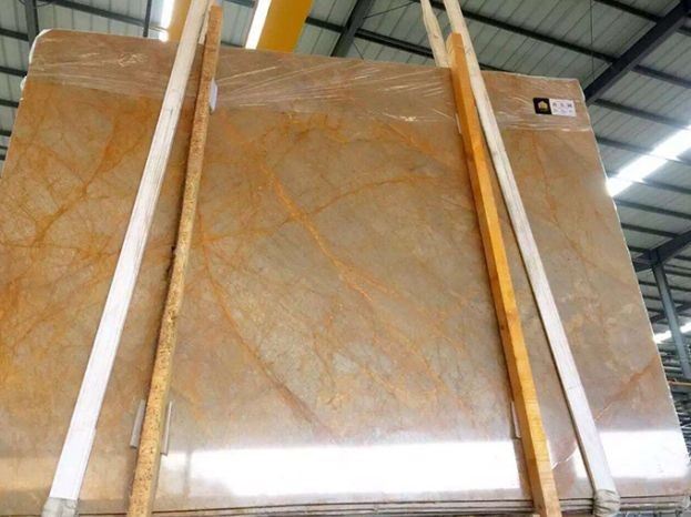 China Nature Imperial Gold Marble Slab Own Quarry