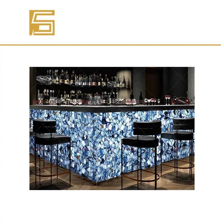 New Design Marble Led Lumi Stone Kitchen Top With Led Light